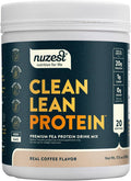 Nuzest - Pea Protein Powder - Clean Lean Protein, Premium Vegan Plant Based Protein Powder, Dairy Free, Gluten Free, GMO Free, Protein Shake, Real Coffee, 20 Servings, 1.1 lb