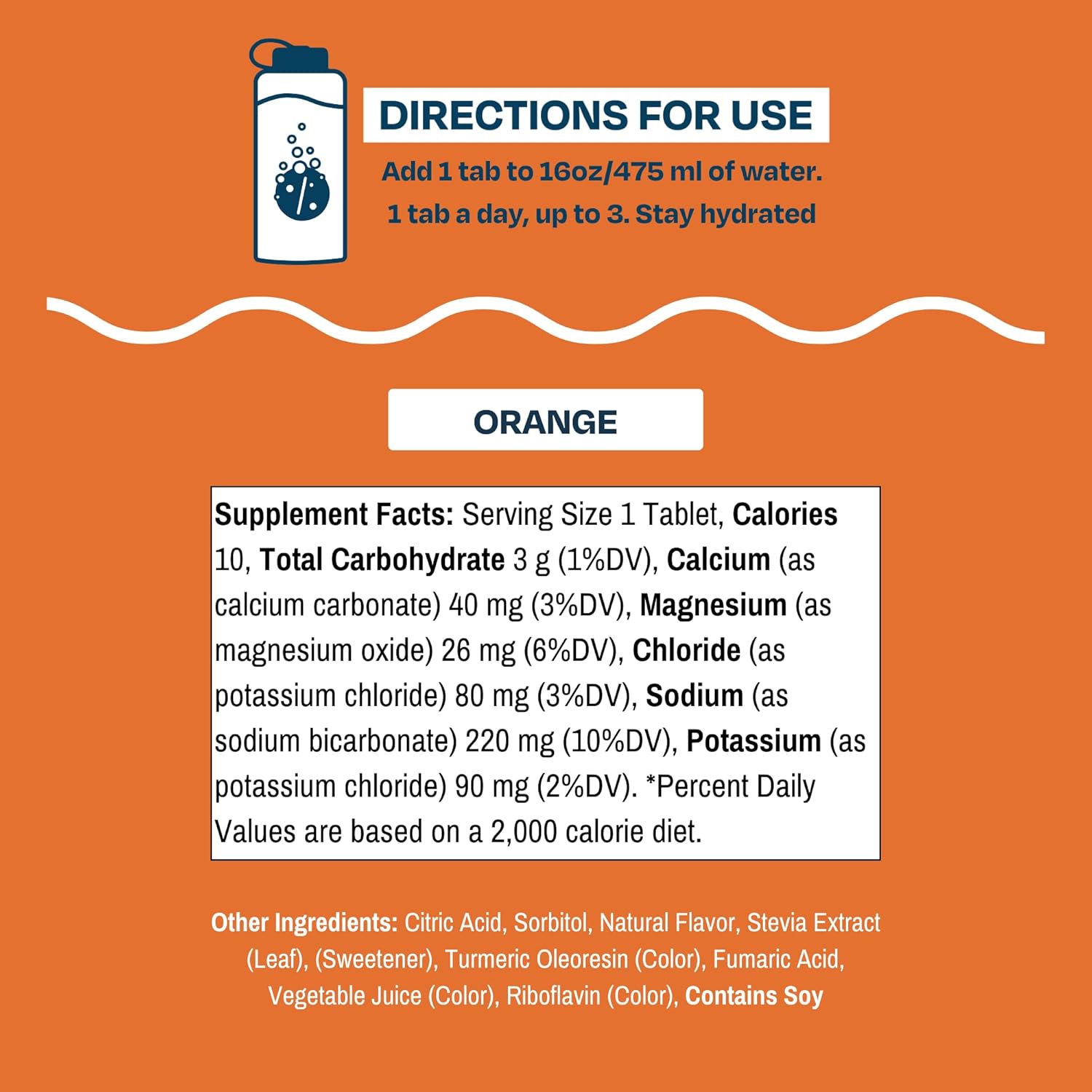 Drinklits Orange Electrolyte Sports Drink Fizzy Hydration Tablets (8) Tube Bundle | Natural Flavors – 0g Sugar – Daily Use | 80 Servings - 10 Tablets Per Tube