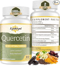 Quercetin Supplement 1000mg Softgels – Joint Health Supplement for Mobility, Flexibility & Antioxidant Boost with Turmeric, Grape Seed Extract & Non-Acidic Vitamin C – 60 Vegan Softgels – 2Pack