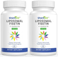 Liposomal Fisetin with Quercetin Supplements 1200 mg per Serving,High Absorption Polyphenols Antioxidants for Women,Men,Non-GMO,Gluten-Free,2 Bottle-120 Softgels