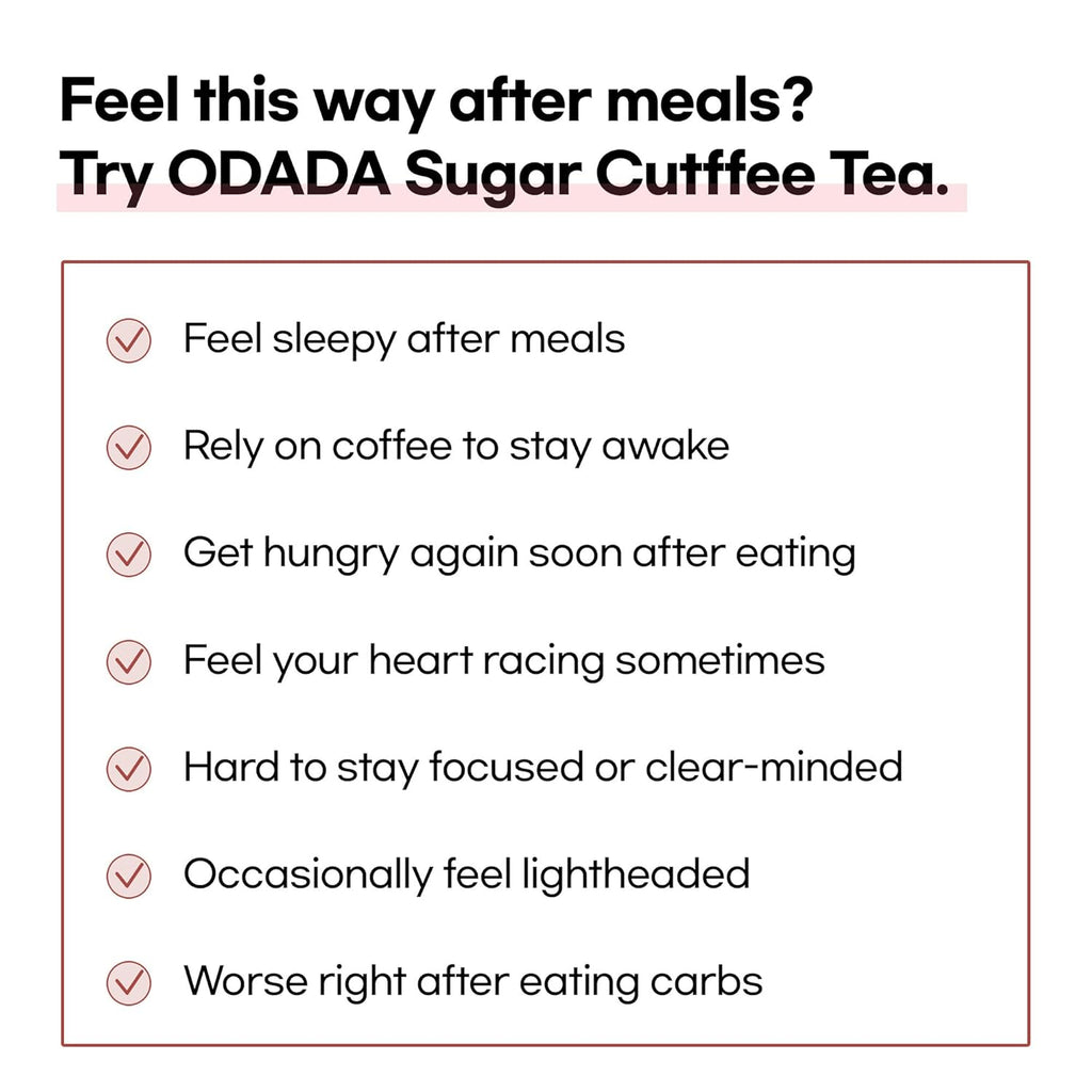 Odada Sugar Cutffee Tea - Zero Sugar, Caffeine-Free Korean Herbal Coffee Alternative, Bitter Melon & Chicory Root Blend for Post-Meal Lightness, Clean Balance & Daily Wellness, 24 Tea Bags