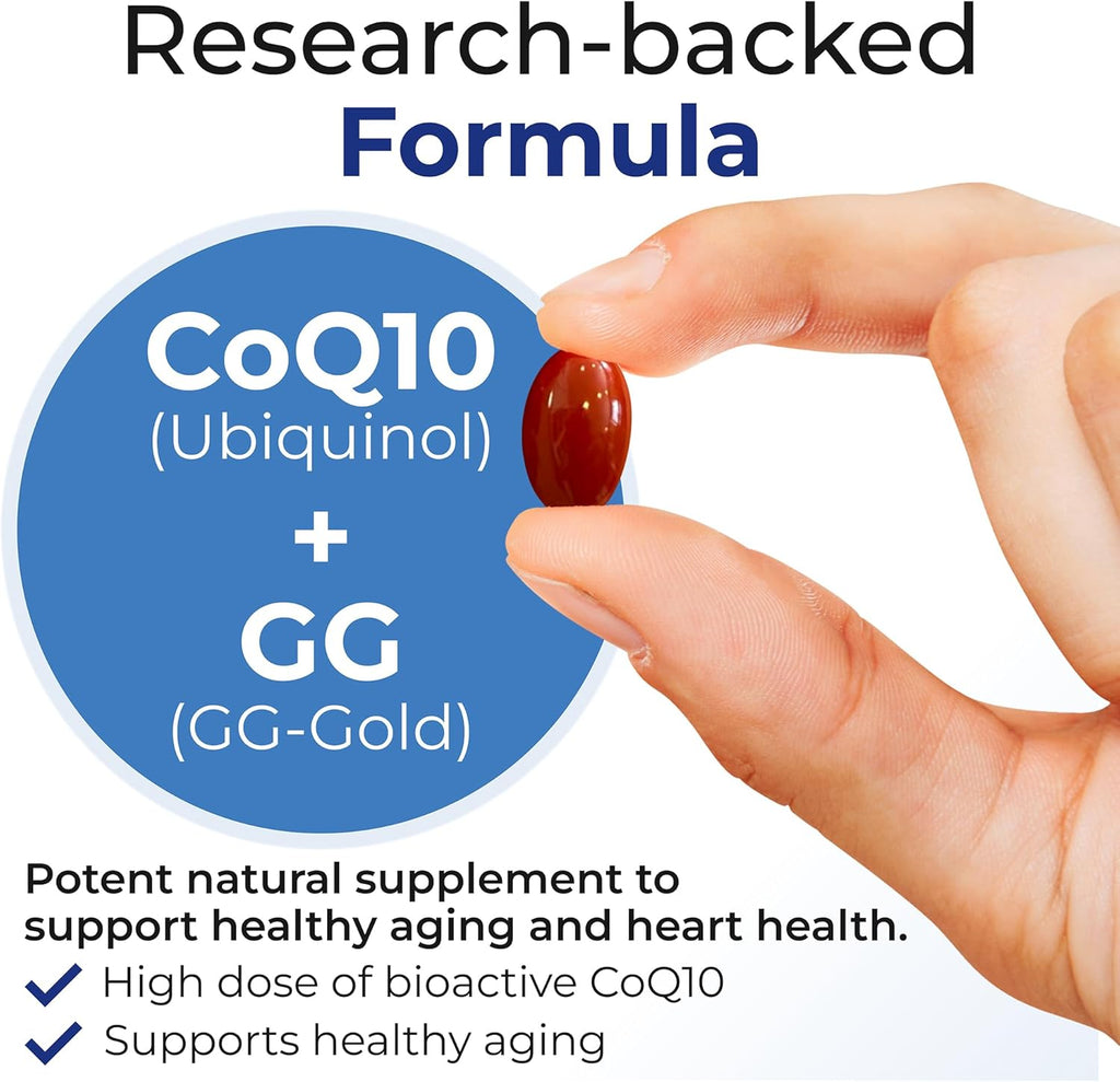 Xtendlife Xtend-Quinol 100mg CoQ10 Ubiquinol and 50mg GG (Geranylgeraniol) Supplement for CoEnzyme Q10 Production, Heart Health, Cellular Energy, and Aging Health - 4 Month Supply (Pack of 2)
