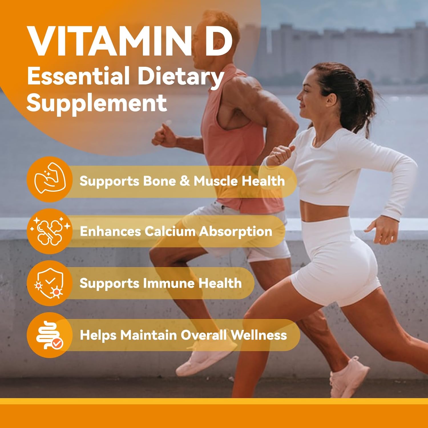 Vitamin D3 1000 IU (25 mcg) Softgels, Bone, Immune & Digestive Health Support, Gluten Free, No Artificial Additives, 360 Count, 360 Day Supply