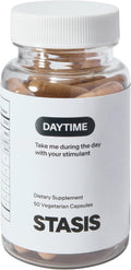 Stasis Daytime Energy and Focus Supplement to Pair with Stimulant - New and Improved Formula with CoQ10 and Rhodiola Rosea - All-Day Energy, Mood, and Brain Support - 25 Servings