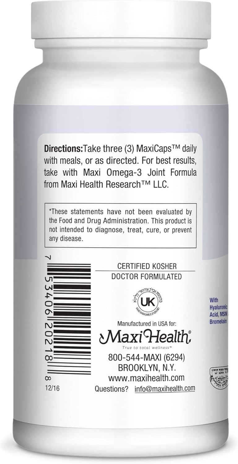 Glucosamine MSM and Hyaluronic Acid with Bromelain Supplement – Joint Support Supplement for Women and Men with Enzymes and Hyaluronic Acid – for Cartilage, Joint Health and Flexibility – 180 Count