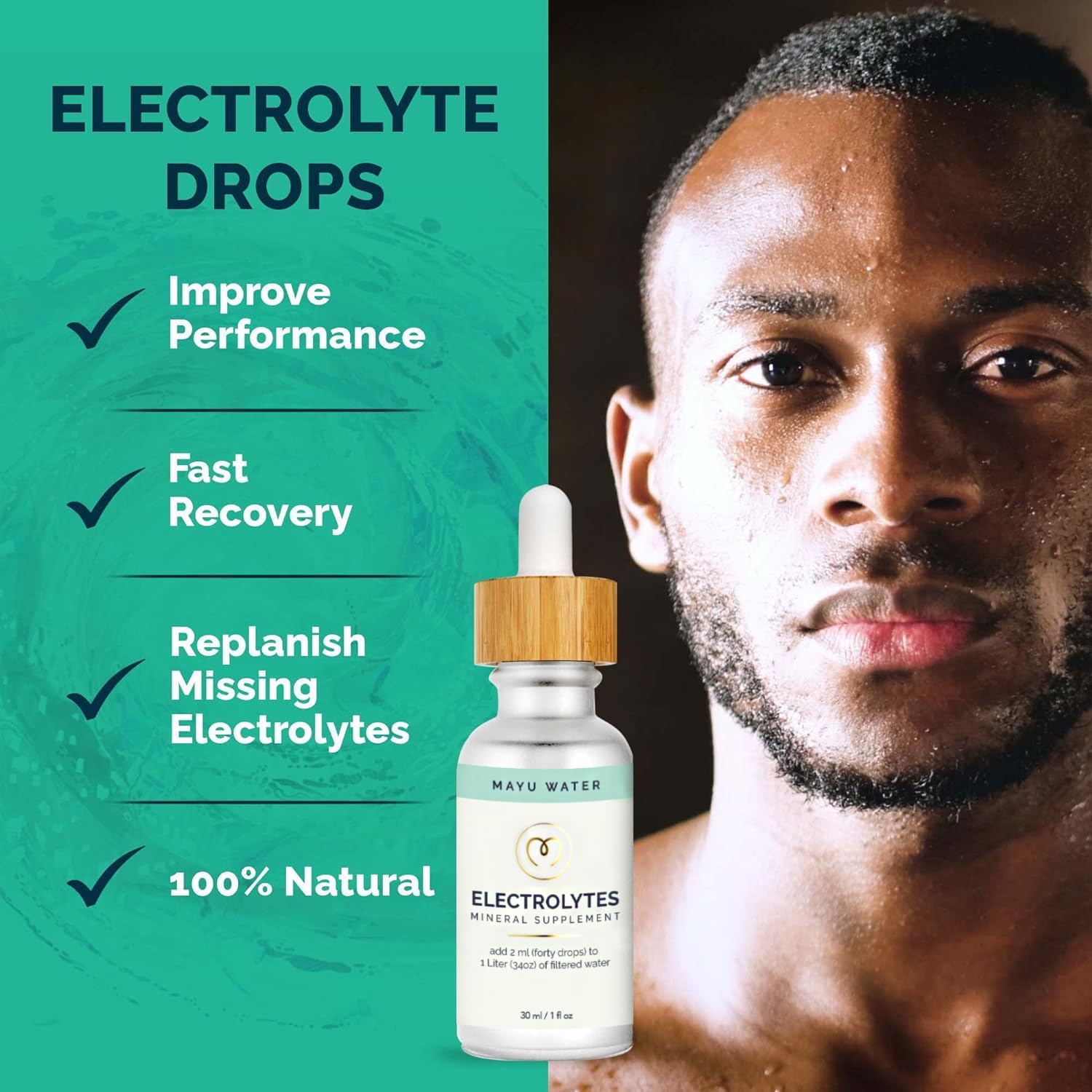 MAYU Swirl Structured Water Pitcher + Electrolyte Hydration Drops Supplement | Energy Boost Bundle