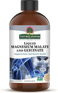 Nature's Answer Liquid Magnesium Malate and Glycinate | Supports Healthy Bone & Muscle Function | Promotes Healthy Cardiovascular Function | Gluten-Free & Vegan 16oz