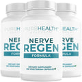 PUREHEALTH RESEARCH Nerve Regen Formula - Nerve Renew for Numbness, Tingling and Burning with R Alpha Lipoic Acid, Benfotiamine 300mg & Passion Flower Extract - Ala Nerve Support Supplement, 3 Bottles