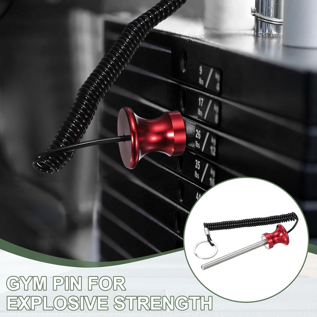 Weight Stack Pin, Weight Gym Pin Strength Training Equipment Replacement with Pull Rope for Home Gym Club