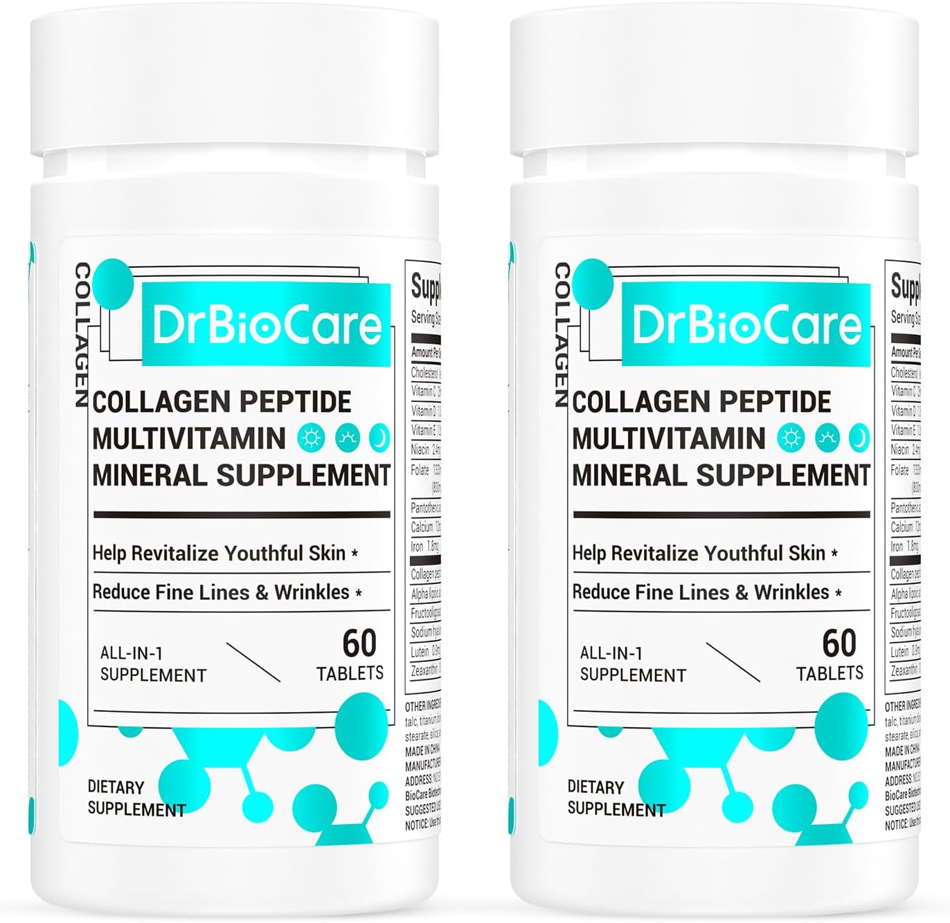 Collagen Peptides for Women, Beauty Vitamin & Mineral Supplement,Contains Vitamin D3, Probiotics for Women & Collagen Peptides,Vitamin B Complex,Vitamin E 120 Tablets