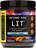 BEYOND RAW LIT V2 Clinical Strength Pre Workout Powder, Hits Harder, Bigger Pumps, Caffeine, L-Citrulline, Creatine, Gummy Shark, 30 Servings