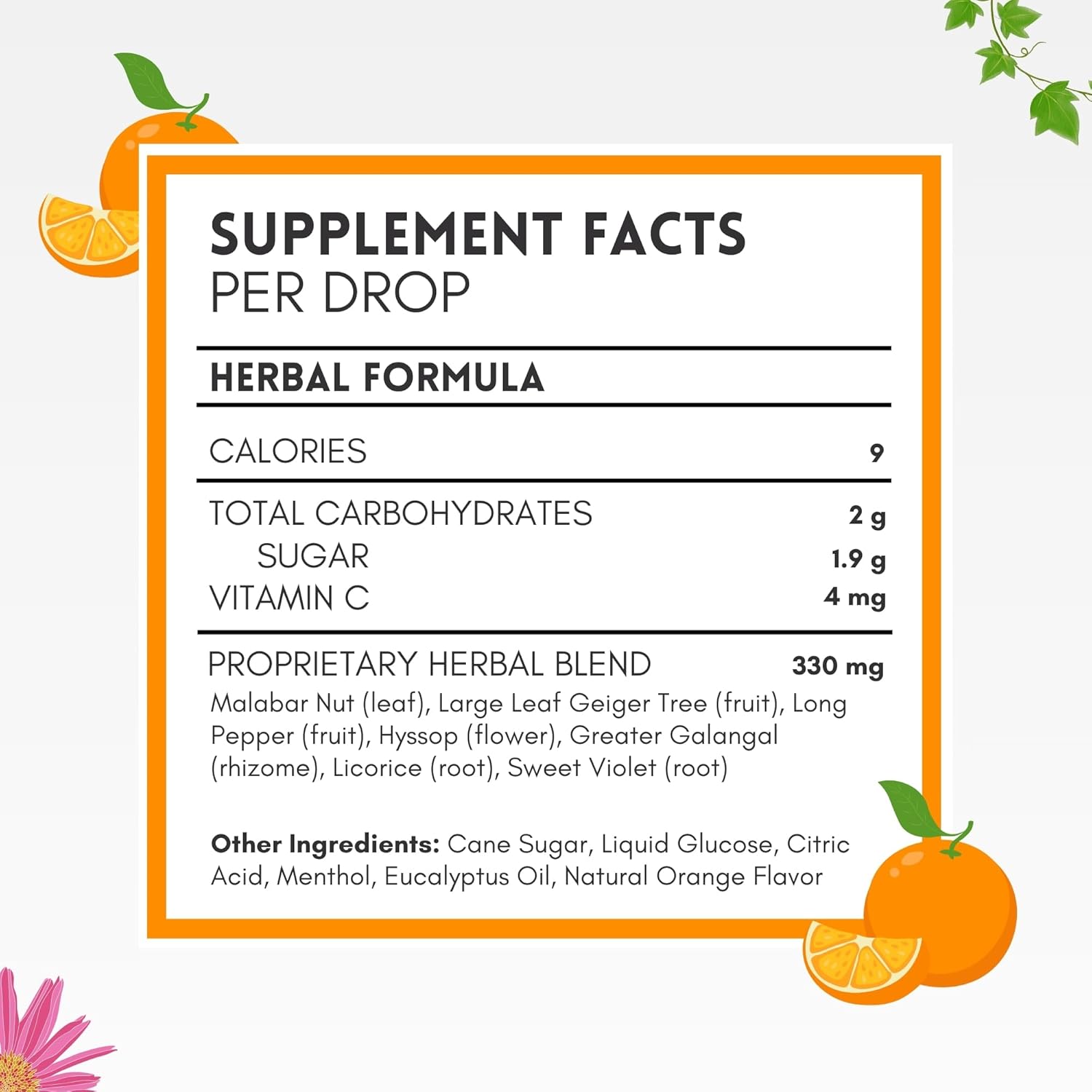 HERBION Naturals Cough Drops with Orange Flavor, Dietary Supplement, Soothes Cough, for Adults and Children Over 6 Years, 125 Lozenges, Pack of 5