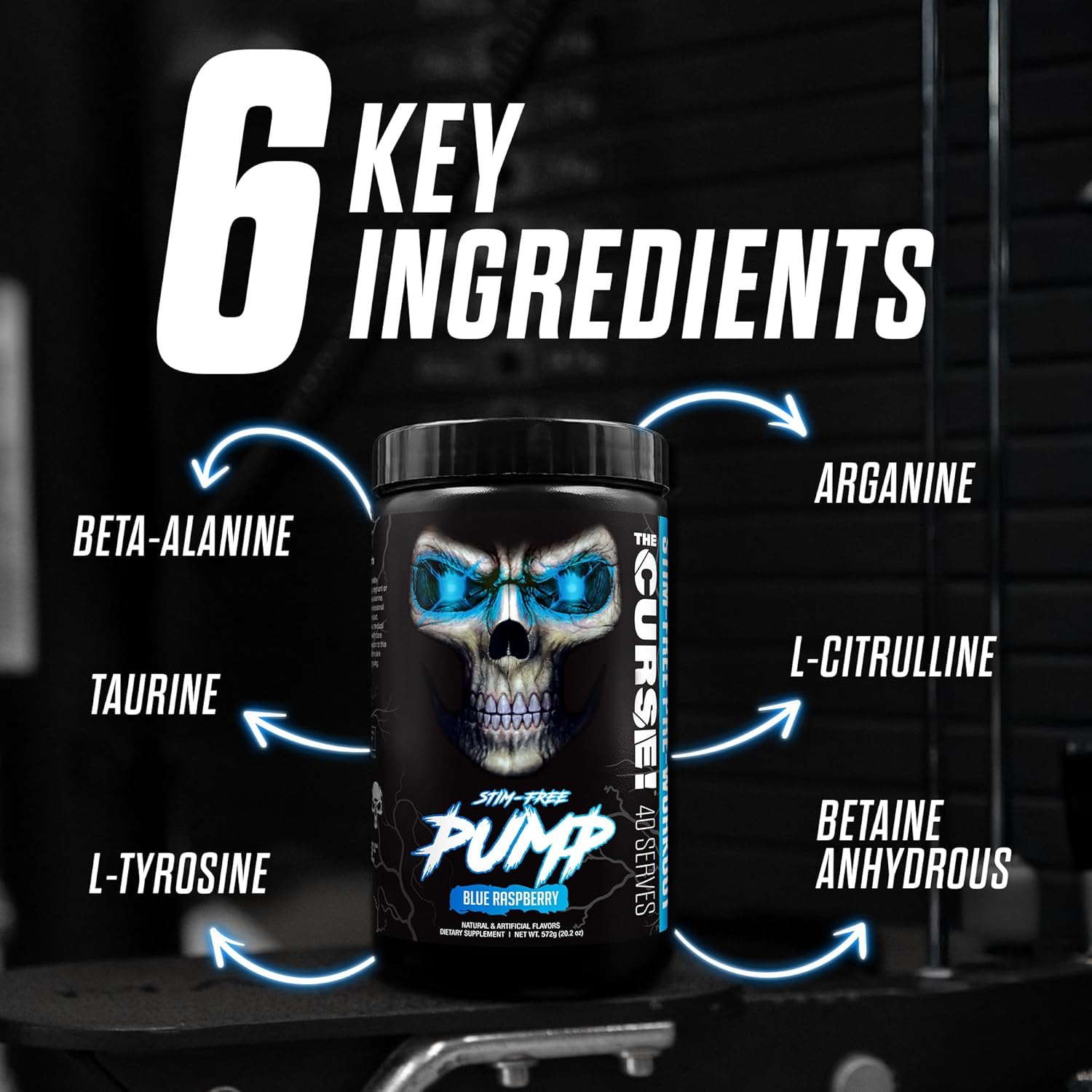 JNX SPORTS The Curse! Pump – Stim-Free Pre-Workout | Peach Mango 40 Serves | Caffeine-Free Pump Pre Workout, Non-Stim Nitric Oxide Preworkout for Men & Women