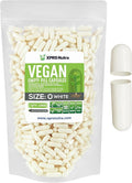 XPRS Nutra Size 0 Empty Capsules - 1000 Count Empty Vegan Capsules - Vegetarian Pills - DIY Vegetable Capsule Filling - Veggie Pill Caps for Do-It-Yourself Supplements (White)