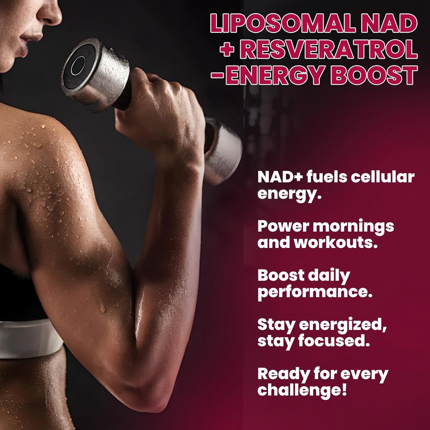 Liposomal NAD Supplement - 1200mg NAD+ Liquid Drops for Women & Men with Resveratrol, Black Pepper Extract - Support Anti-Aging, Brain & Cellular Mitochondrial Health - 2 Fl Oz, Pineapple Flavor