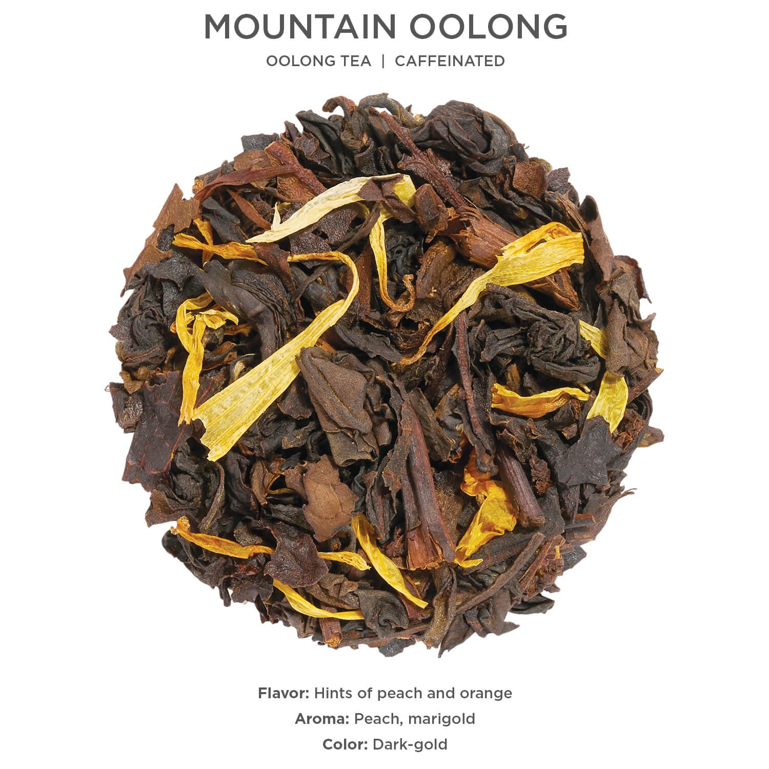 Tea Forte Mountain Oolong Premium Loose Leaf Caffeinated Oolong Tea Blend Canister, Makes 35-50 Cups