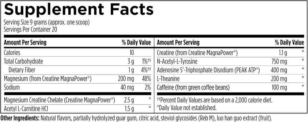 Workout Complex - NSF Certified for Sport Pre Workout Powder - L-tyrosine, Acetyl L-Carnitine, Creatine & Caffeine to Support Workout Recovery, Energy and Focus (6.3 oz)