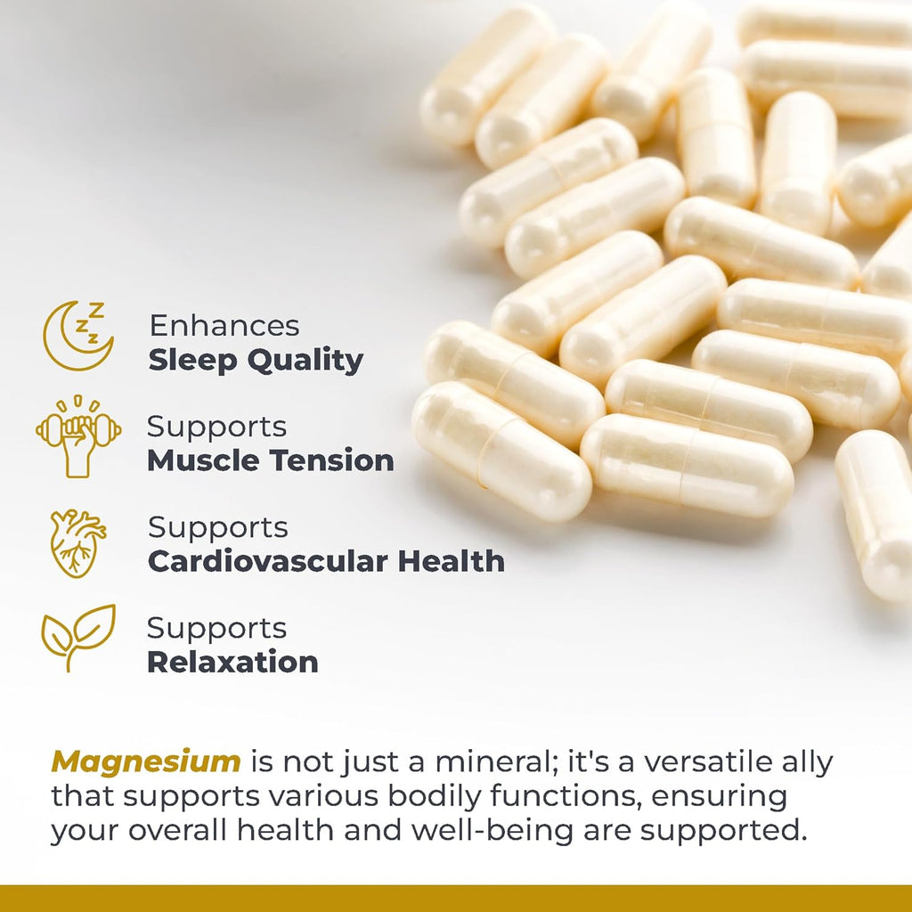 Premier Research Labs Magnesium Glycinate Supplement - Pure Magnesium, High Absorption, Supports Sleep Quality, Chelated, Vegan, Third Party Tested, Premier Energy Support - 90 Capsules
