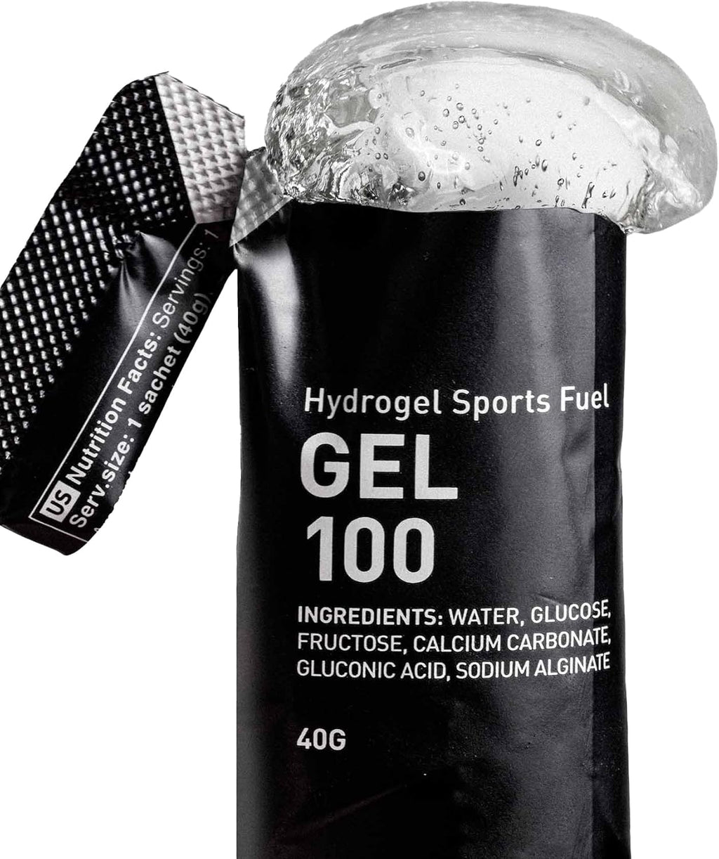 MAURTEN Gel 100 Energy Gel - 12-Pack of 40g - 25g Carbohydrates per Serving - Stomach-Friendly Patented hydrogel Technology for Cycling and Running - Natural & Free of Color or preservatives