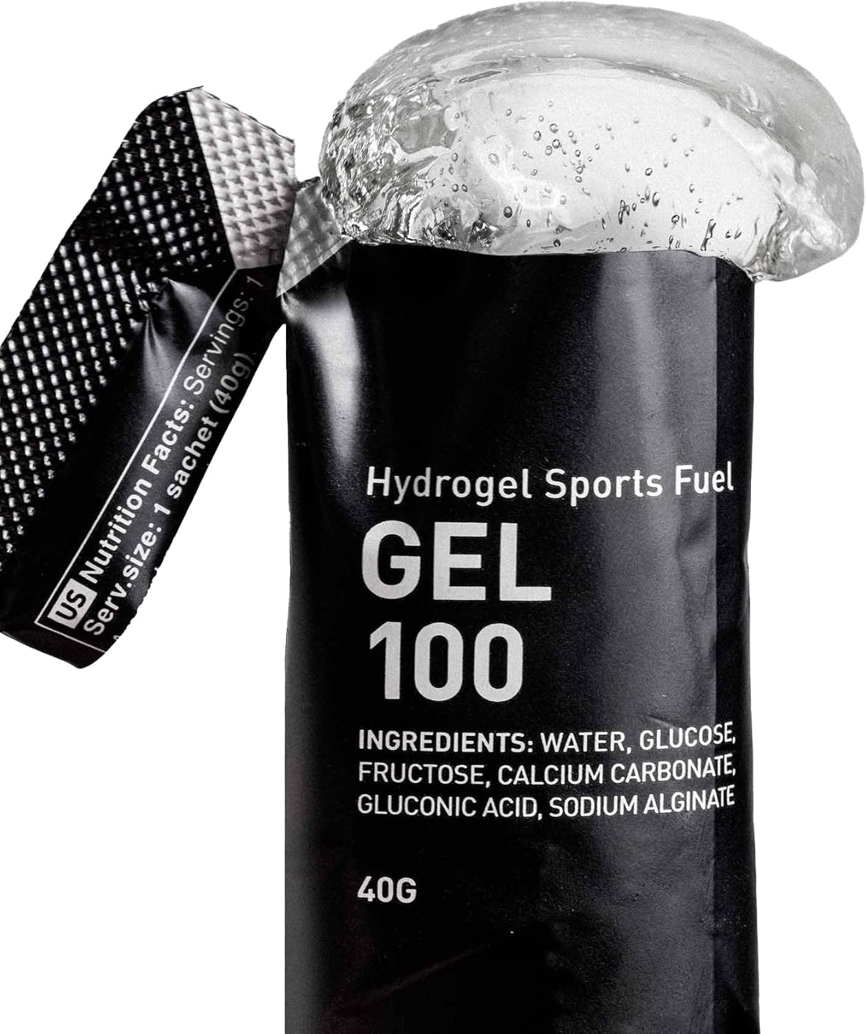 MAURTEN Gel 100 Energy Gel - 12-Pack of 40g - 25g Carbohydrates per Serving - Stomach-Friendly Patented hydrogel Technology for Cycling and Running - Natural & Free of Color or preservatives
