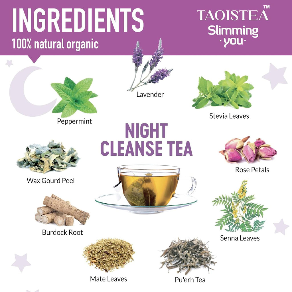 Detox Tea - 14 Day Teatox Herbal Tea for Body Detox Cleanse and Weight Loss - 1 Morning Boost Tea (14 Bags) & 2 Night Cleanse Tea (14 Bags), 100% Natural, Non GMO