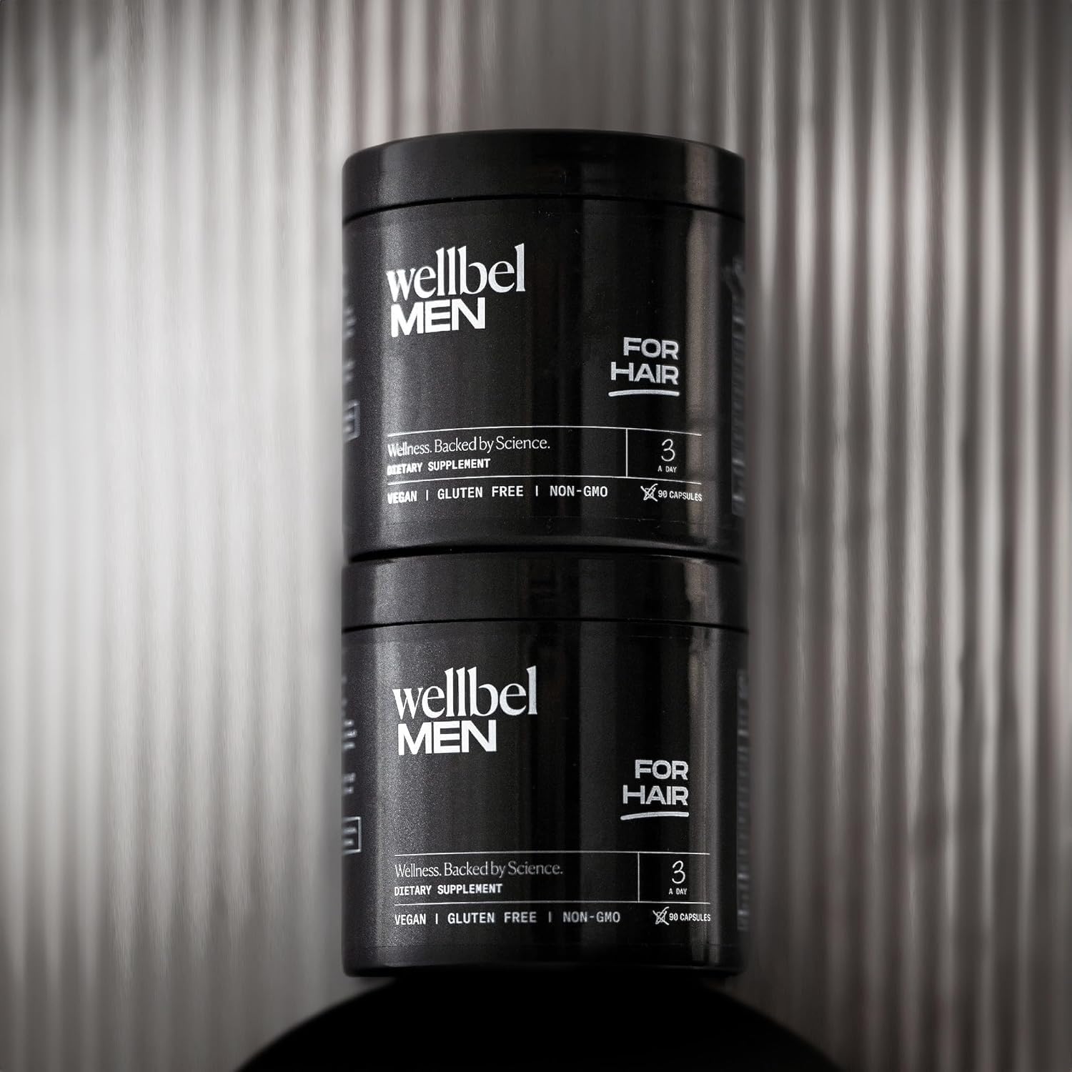 WELLBEL Men Clean Supplement for Hair, Skin, and Nails, Vegan, Gluten Free and Non GMO 90 Count - 3 Pack