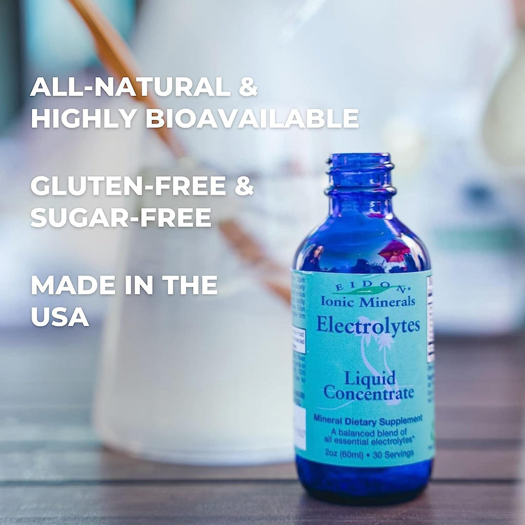 Eidon Ionic Minerals Electrolytes - Liquid Electrolyte Drops, Ionic Mineral Supplement to Add to Water, Replenish & Balance The Electrolyte Equilibrium, Hydration Support - 2 oz (Pack of 2)