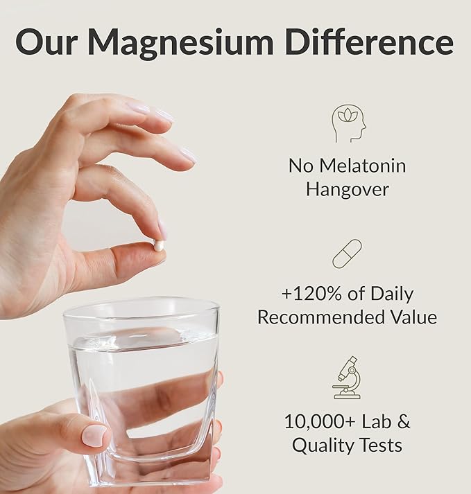 BIOptimizers Magnesium Breakthrough Supplement with 500mg - 7 Forms of Magnesium: Glycinate, Malate, Citrate, and More - Natural Support for Sleep and Cognitive Function -60 Capsules- Calming Vitamins