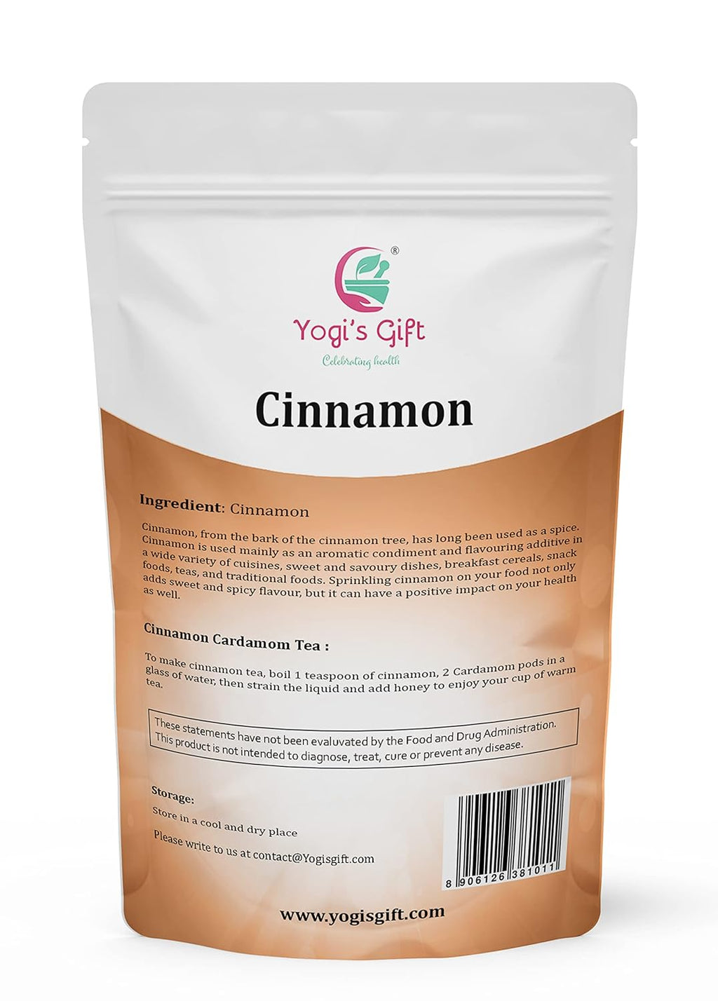 Crushed Cinnamon Bark 1 LB | Bulk Cinnamon Stick Pieces/Chips For Tea, Cooking | Rich Aroma and Great Flavour | Premium Grade Cinnamon by Yogi's Gift®
