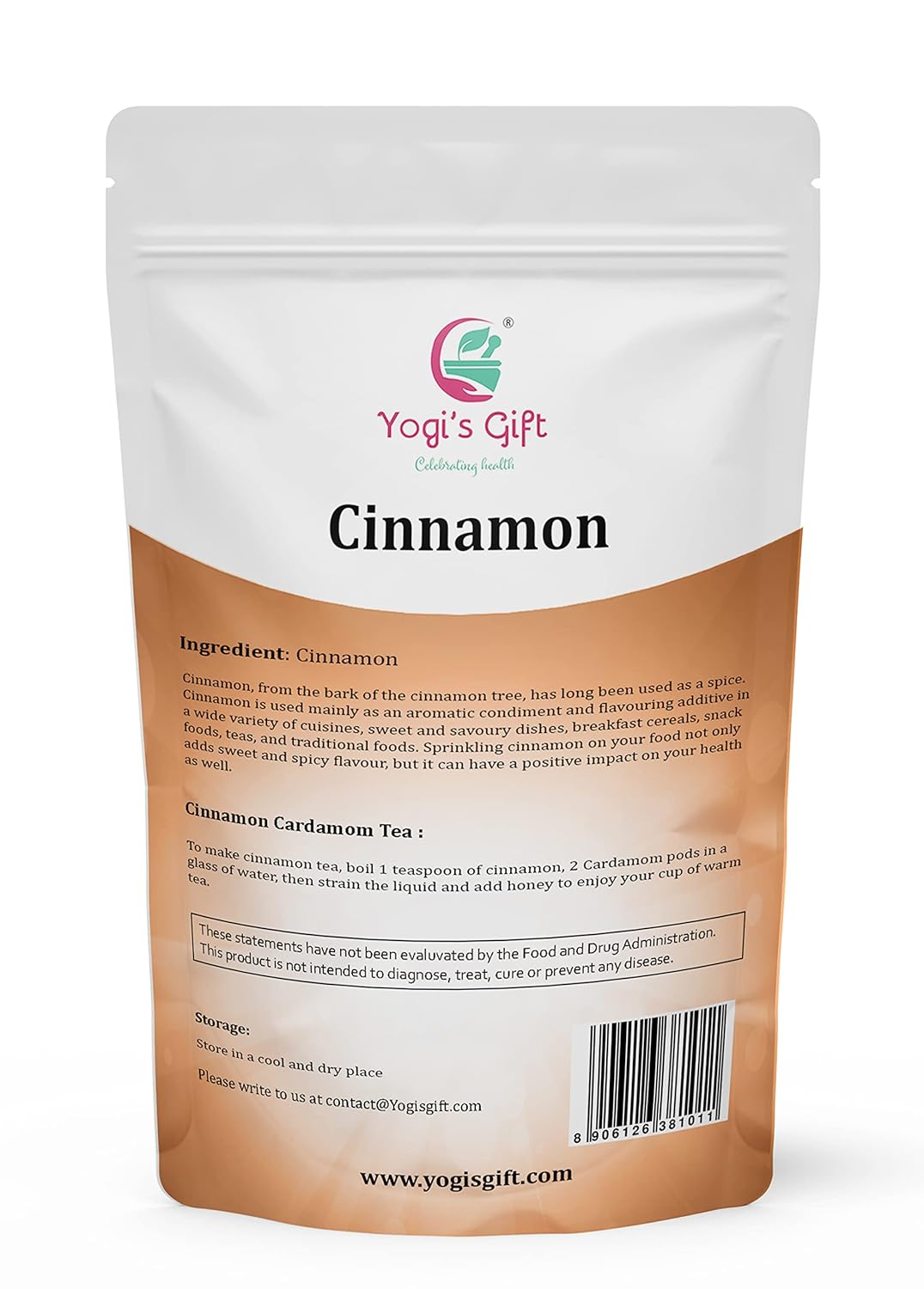 Crushed Cinnamon Bark 1 LB | Bulk Cinnamon Stick Pieces/Chips For Tea, Cooking | Rich Aroma and Great Flavour | Premium Grade Cinnamon by Yogi's Gift®