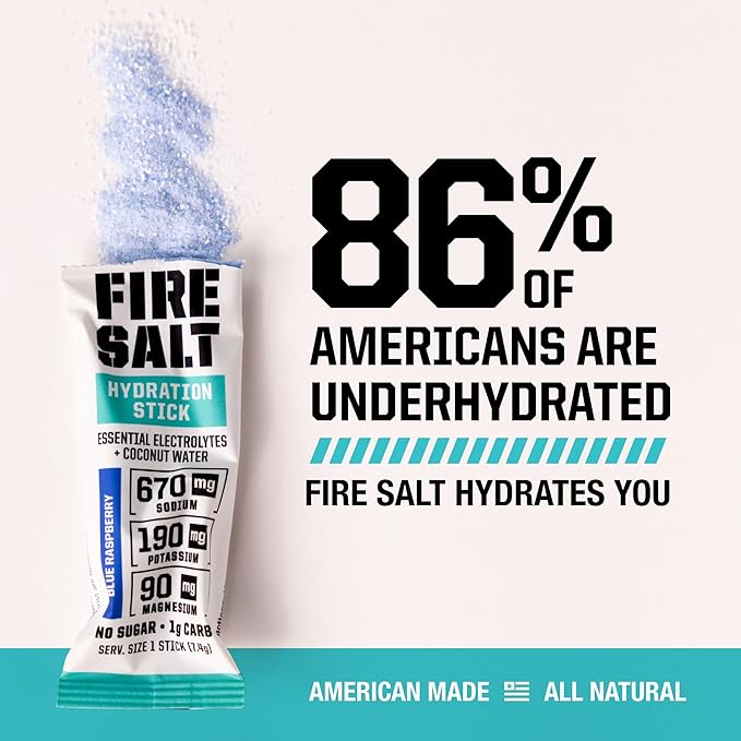 Fire Science Fire Salt Hydration Sticks, Electrolytes & Coconut Water, Hydration Drink Mix with Magnesium, Potassium & Sodium, Zero Sugar, Single Serve On The Go Packs, Variety Pack Flavors, 12 Count