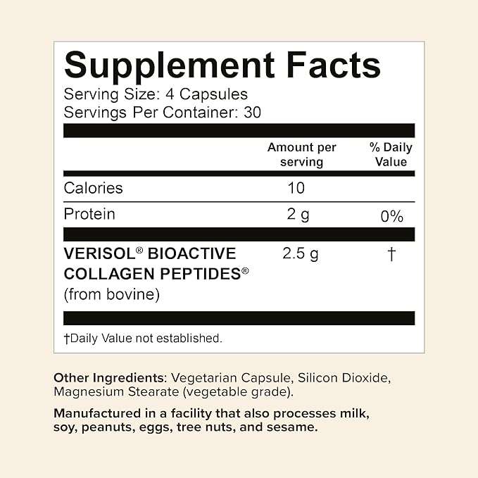 Great Lakes Wellness Collagen Pills for Men and Women, 120 Capsules – VERISOL® Collagen Peptides Types I & III for Hair, Skin, Nails, Joints, & Digestion Support, Hydrolyzed Collagen Supplement