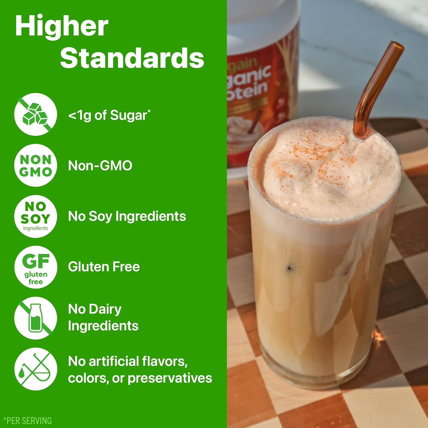 Orgain Organic Vegan Protein Powder, Pumpkin Spice Seasonal Flavor - 21g of Plant Protein, 5g Prebiotic Fiber, No Lactose Ingredients, No Added Sugar, Non-GMO, For Shakes & Smoothies, 1.02 lb