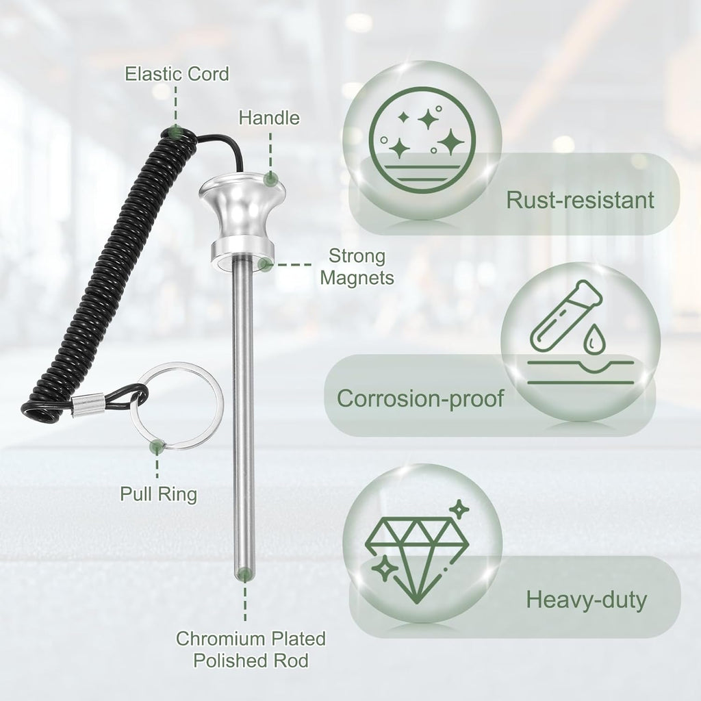 Weight Stack Pin, Weight Gym Pin Strength Training Equipment Replacement with Pull Rope for Home Gym Club