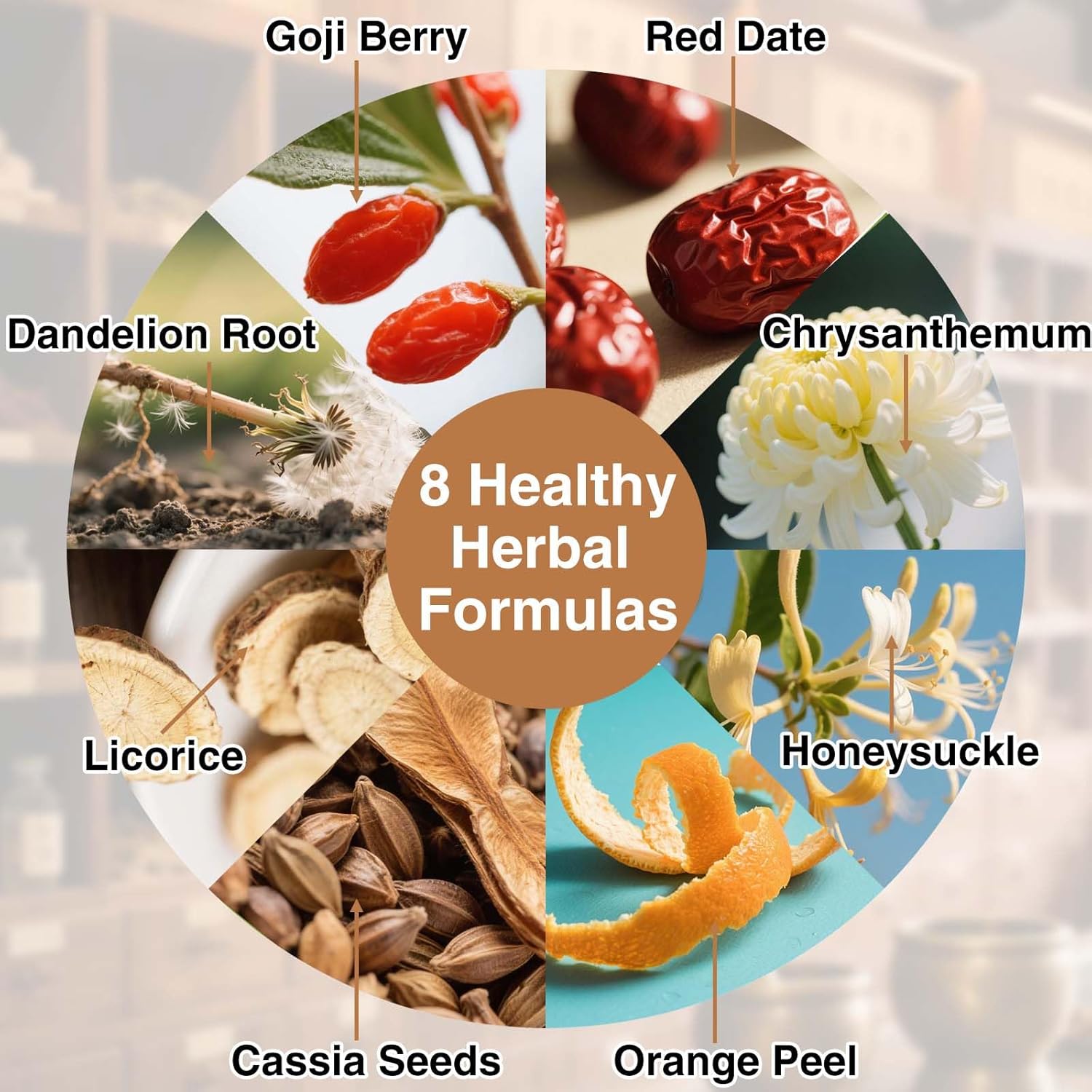 Premium Kidney and Liver Detox Tea - 8 Herbal Blend with Dandelion, Goji Berry, Jujube, Licorice Root & Chrysanthemum - Caffeine & Sugar Free - 30 Individually Wrapped Pyramid Tea Large Bags (300g)