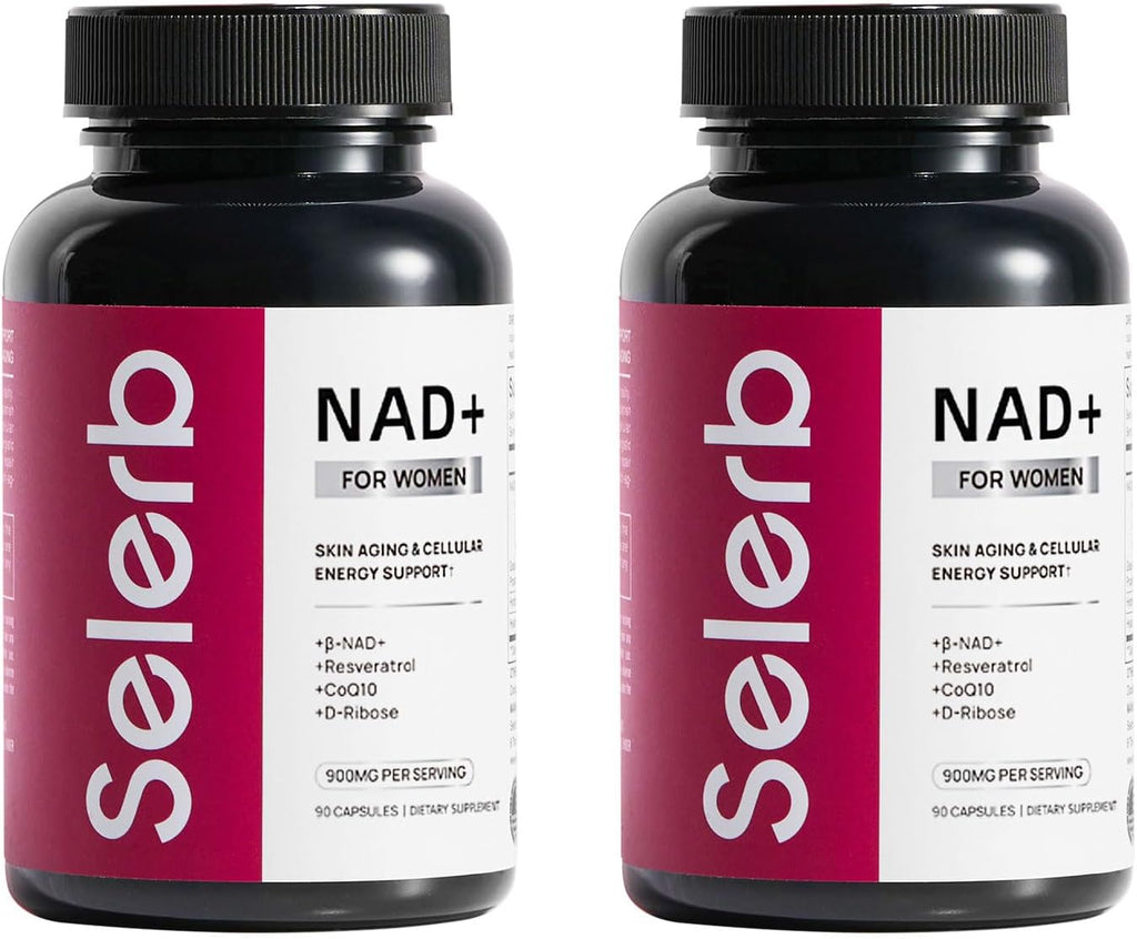 NAD+ Supplement for Women - NMN Alternative with β-NAD+, Trans-Resveratrol, CoQ10, D-Ribose - Promotes Cellular Renewal, Energy, and Radiant Skin Health - 180 Capsules