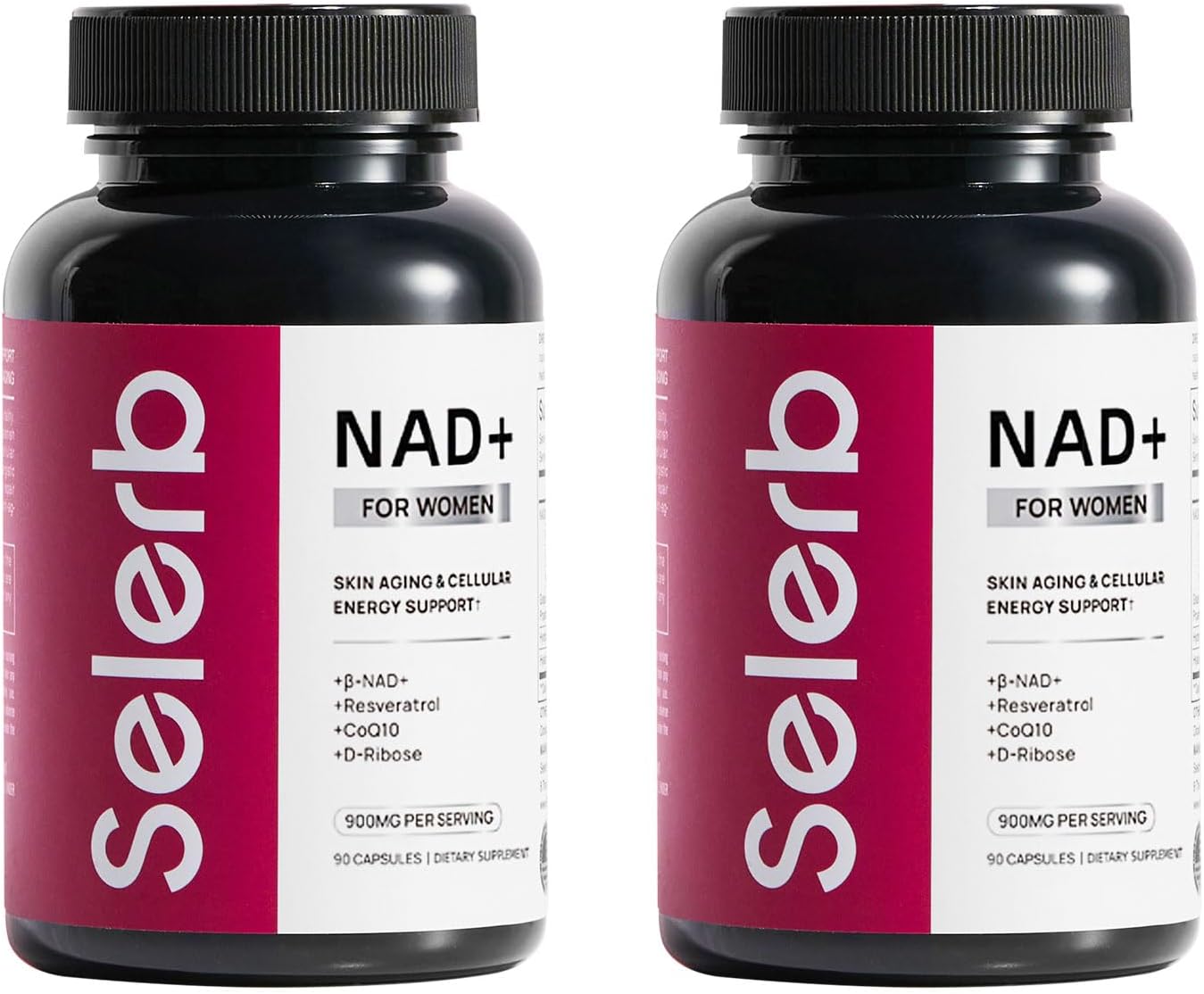 NAD+ Supplement for Women - NMN Alternative with β-NAD+, Trans-Resveratrol, CoQ10, D-Ribose - Promotes Cellular Renewal, Energy, and Radiant Skin Health - 180 Capsules