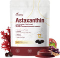 Astaxanthin 12mg, 240 Softgels, Fresh Haematococcus Pluvialis 10 in 1 Astaxanthin Antioxidant Supplements, Contains Lycopene, Grape Seed, Vitamin E, & More, Supports Eye Joints Skin Health, 1 Bag