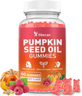Pumpkin Seed Oil Gummies, Pumpkin Seed Oil Supplement with Saw Palmetto for Hair Growth, Youthful Skin & Prostate Health, Non-GMO, Gluten Free, Vegan, Sugar Free, Raspberry Flavor, 60 Count