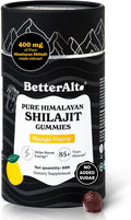 Pure Himalayan Shilajit Gummies with Shilajit |High Potency Gold Grade| 60 Gummies for Energy Boost & Immune Support, 75 Percent + Fulvic Acid| Travel Friendly Mango Flavor