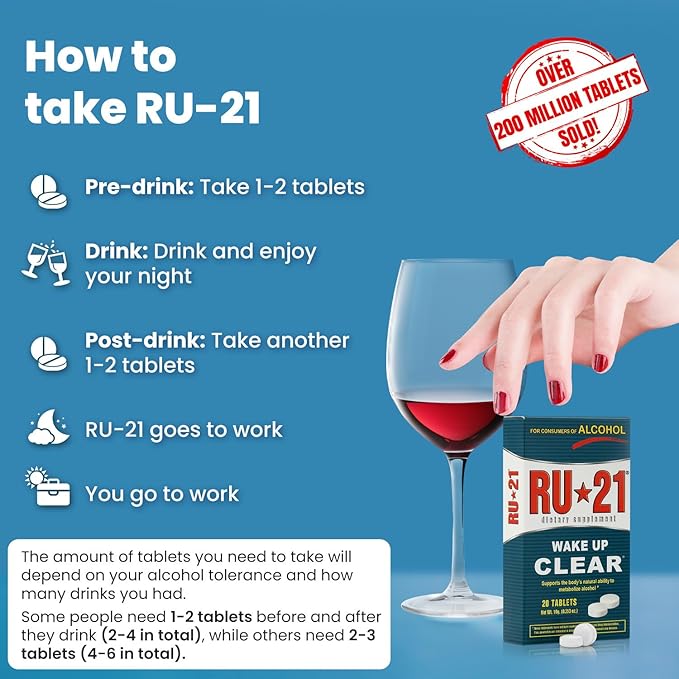 The Supplement for When You Want to Drink & Go to Work The Next Morning | Feel Better After Celebrating & Support Your Liver | Trusted for 23+ Years | Made in USA (20 Pills, 10 Servings)