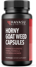 Unisex Horny Goat Weed Capsules for Men & Women - Extra Strength Performance & Energy Support with Tongkat Ali, Muira Puama, and Saw Palmetto - 10 Count - Herbal Supplement for Increased Endurance