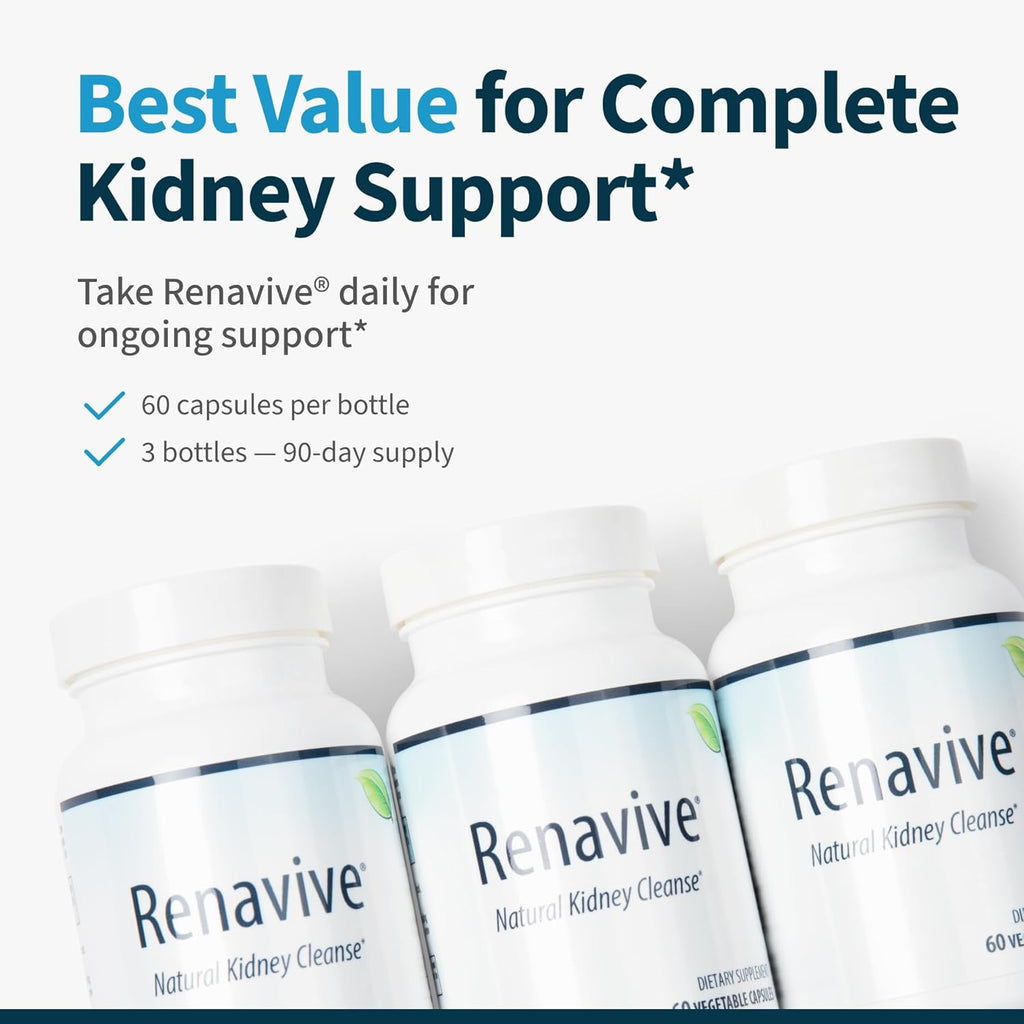 Kidney Cleanse - Premium Kidney Support Supplement with Chanca Piedra Stone Breaker - Supports Natural Cleansing & Urinary Tract Health - 60 Capsules (Pack of 3)