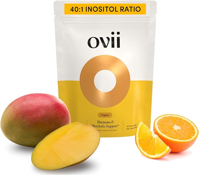 Ovii Women’s Wellness Support: Hormonal & Metabolic Balance with 40:1 Myo-Inositol, Reducose®, Vitamin D & Biotin – Supports Cycle Health & Overall Metabolism, Tropical Flavor (30 Servings)