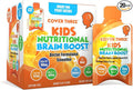 Cover Three Supplements for Kids Brain Supplement Smoothie, Omega 3 Liquid Childrens DHA Fish Oil, Kids Focus and Attention, Emotional Support, 20 Pouches, Pack 1