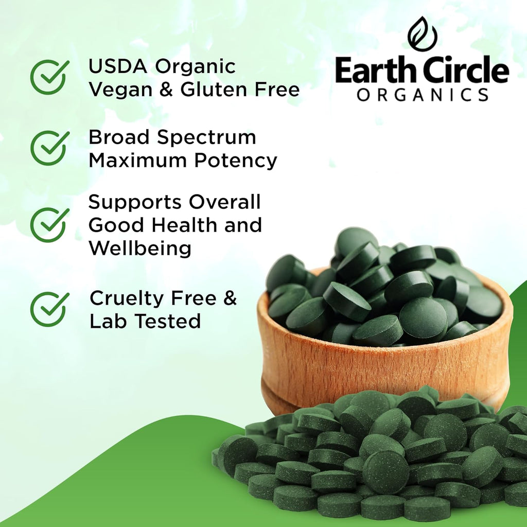 Premium Organic CHLORELLA /SPIRULINA 1000 Tablets (50/50) Kosher, Vegan - Green Algae Superfood, Cracked Cell Wall, Chlorophyll, High in Protein & Iron, no additives, or fillers 8.75 Oz (2 Pack)