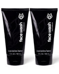 Black Wolf Men’s Charcoal Powder Face Wash - 5 Fl Oz, 2 Pack - Facial Cleanser Removes Unwanted Impurities from Your Skin & Soothes Irritation
