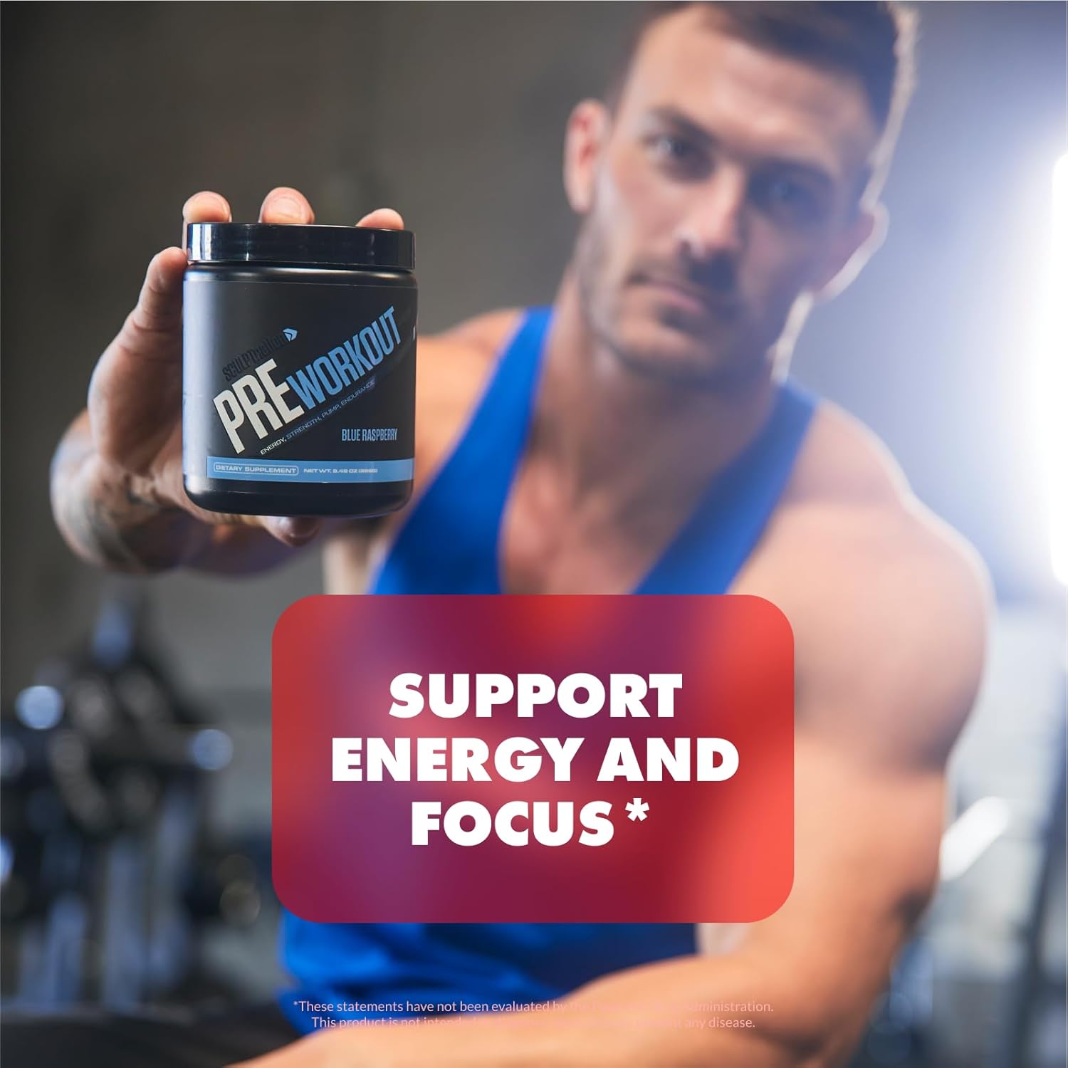 Sculpt Nation by V Shred PreWorkout - Premium Pre Workout Powder with Amino Acids for Ultimate Performance, Endurance, and Energy Support, Blue Raspberry - 30 Servings