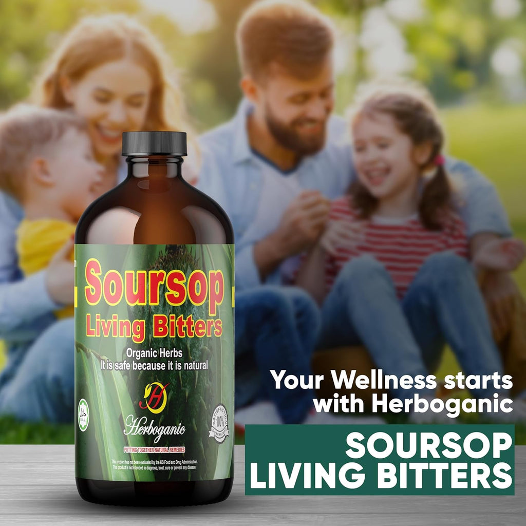 Herboganic Soursop Living Bittersfor overall Health and wellness | 8 Oz