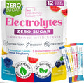 My Adventure to Fit Electrolytes Powder Packets – 12 Sugar-Free Hydration Packets, Potassium Supplement, Watermelon Candy, Blue Raspberry, Banana Cream, Sour Blue Candy – Zero Sugar, Keto Electrolytes